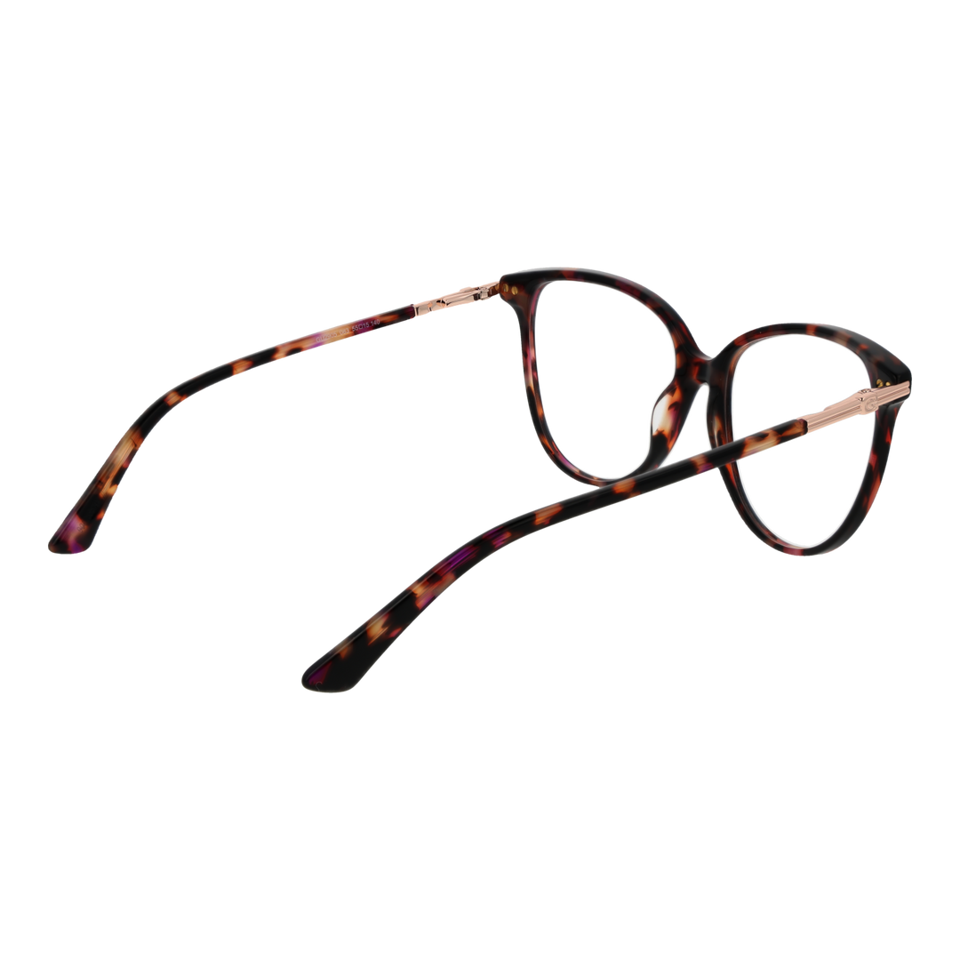 Tortoise cat-eye eyeglasses for Women in brown, black and purple tones with metal G-hinges