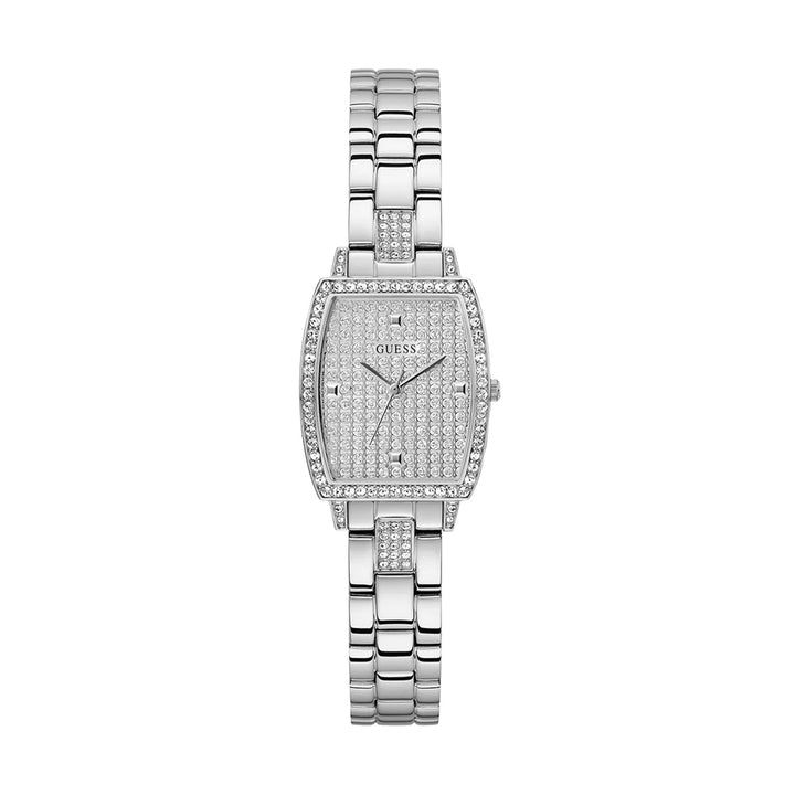 Crystal Elegance Silver Link Bracelet Watch