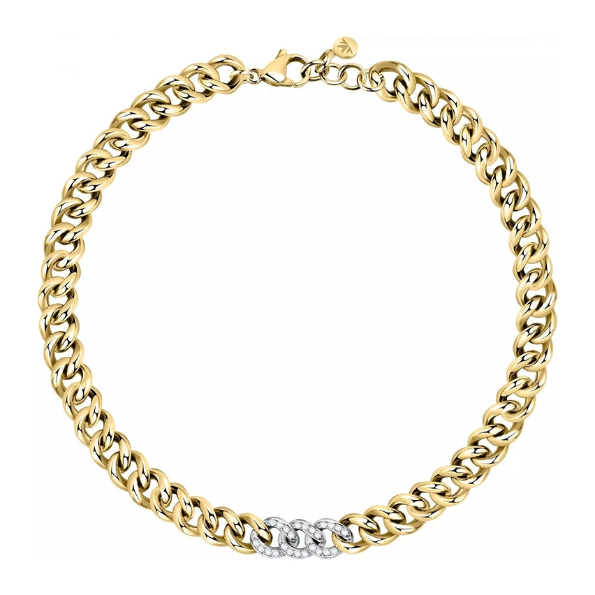 Morellato Gold and Silver Crystal Necklace