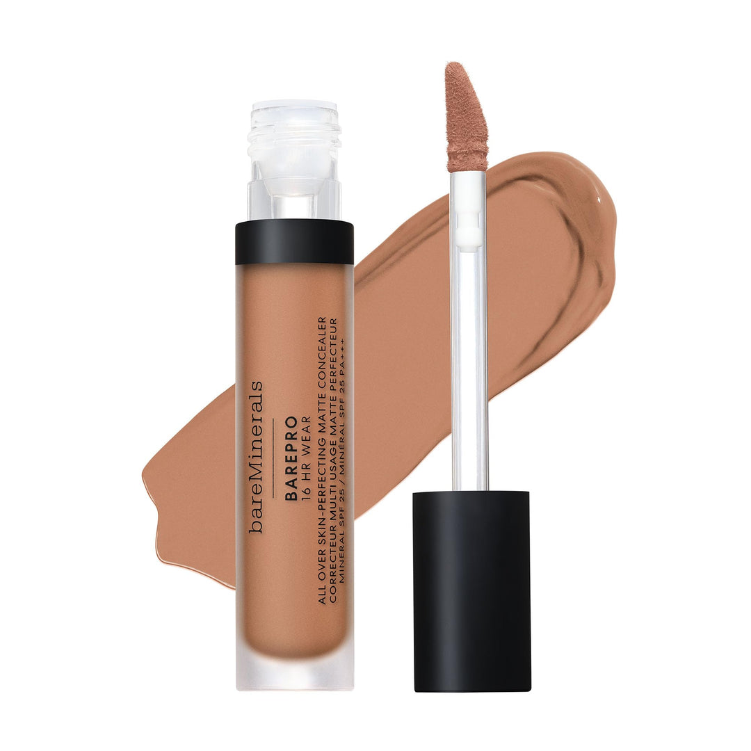 Tube of full‑coverage matte concealer, medium deep shade, 7.5 ml