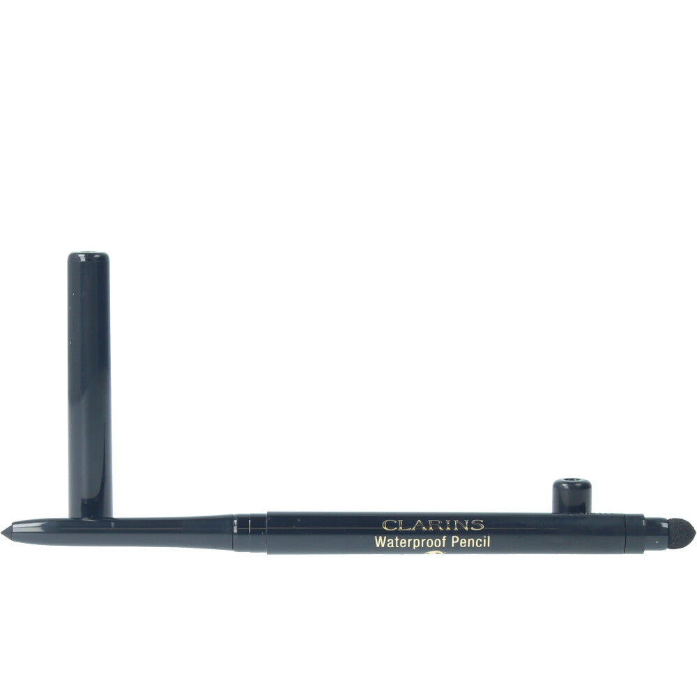 Retractable grey waterproof eyeliner pencil with slim tip and built‑in sharpener