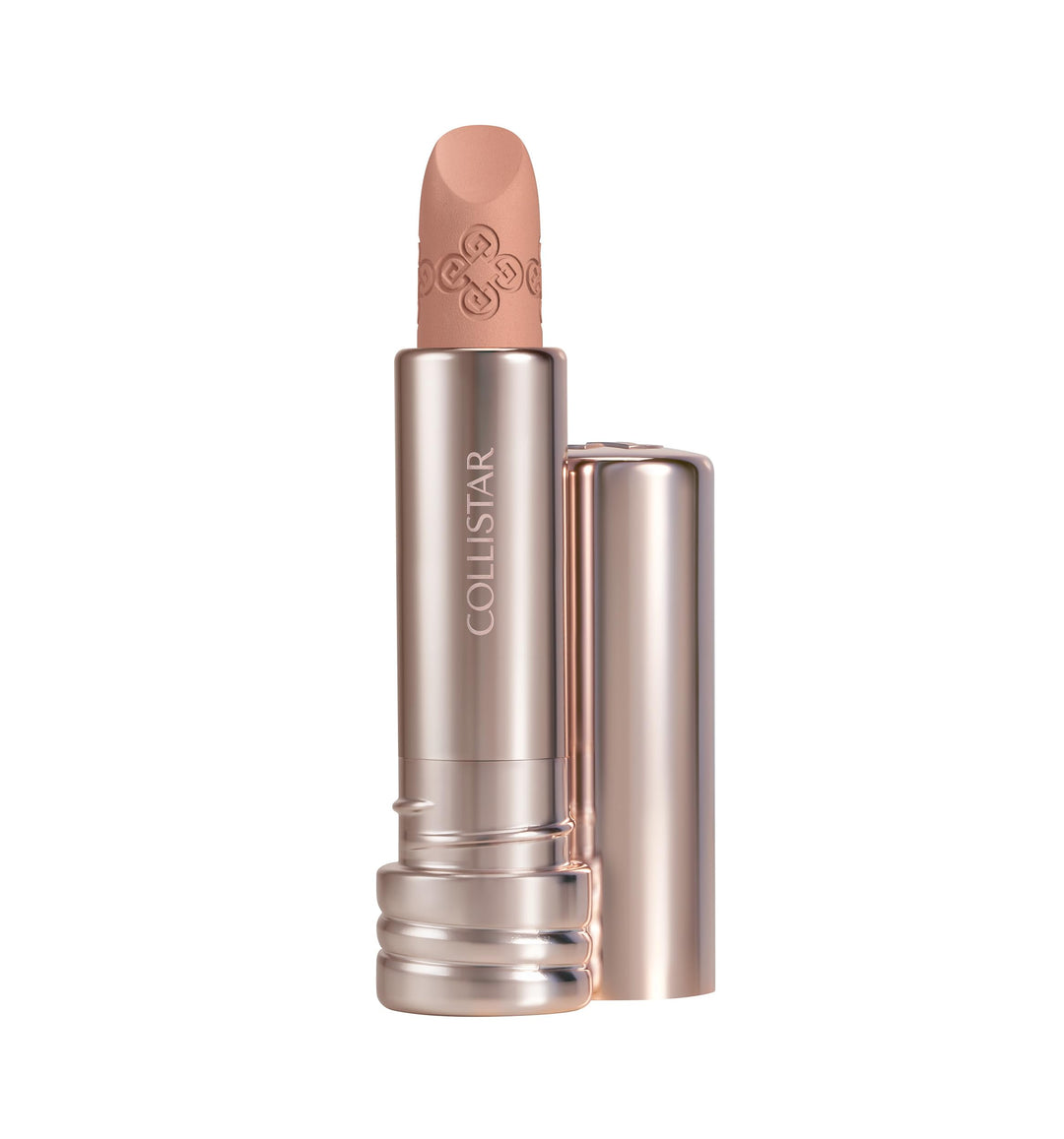 Stone-pink velvet lipstick bullet, 3.5 g, smooth matte texture