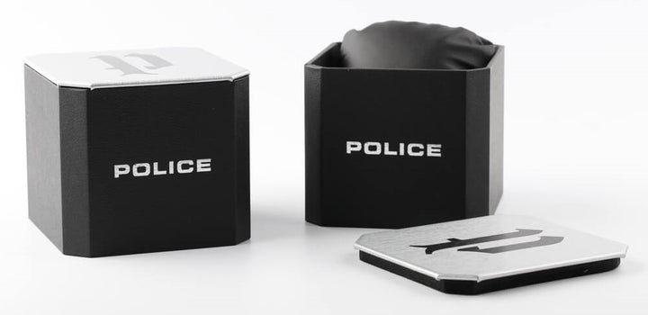 Police Gold-Tone Chronograph Leather Watch